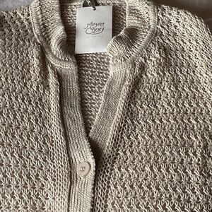 NEW with tag Margaret O’Leary Elodie Cardigan Sz X Small Flax Color
